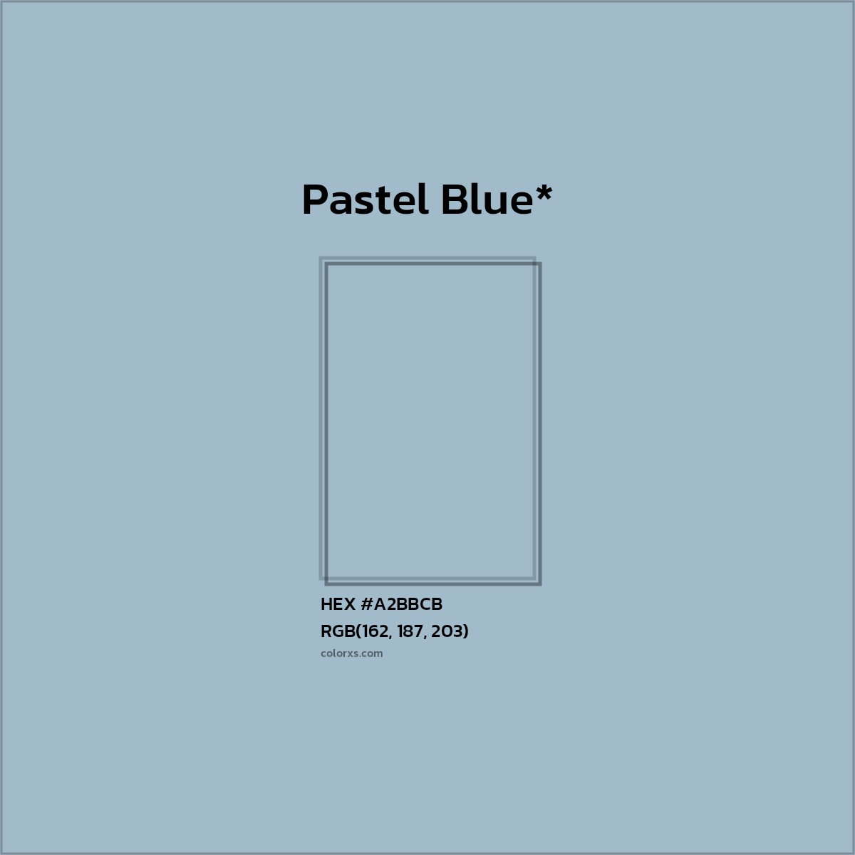 HEX #A2BBCB Color Name, Color Code, Palettes, Similar Paints, Images