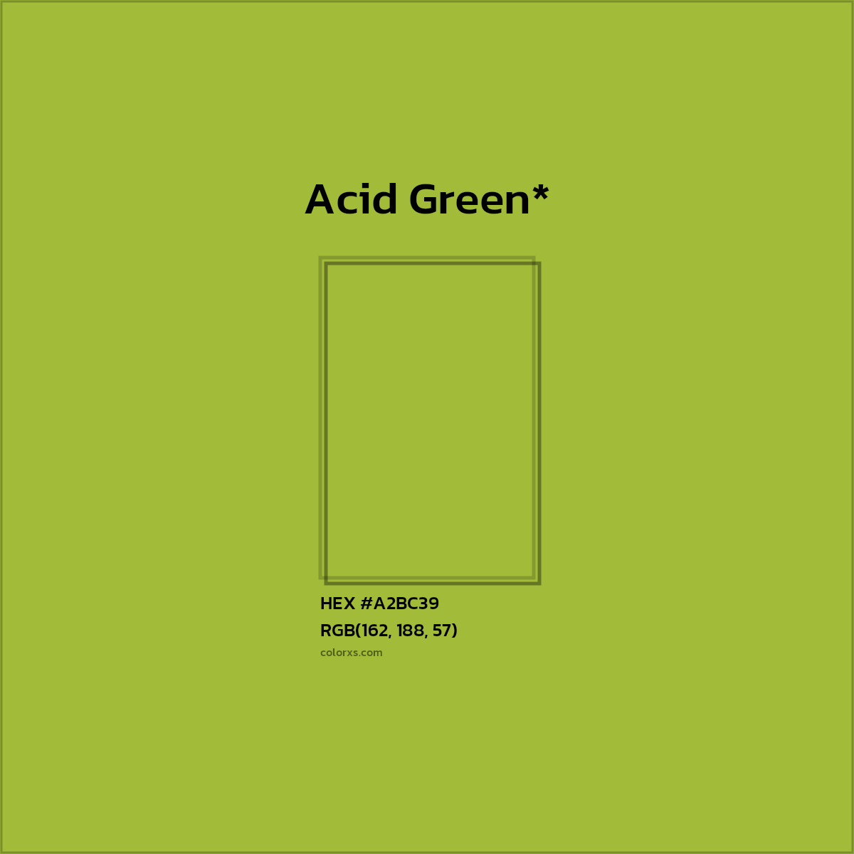 HEX #A2BC39 Color Name, Color Code, Palettes, Similar Paints, Images