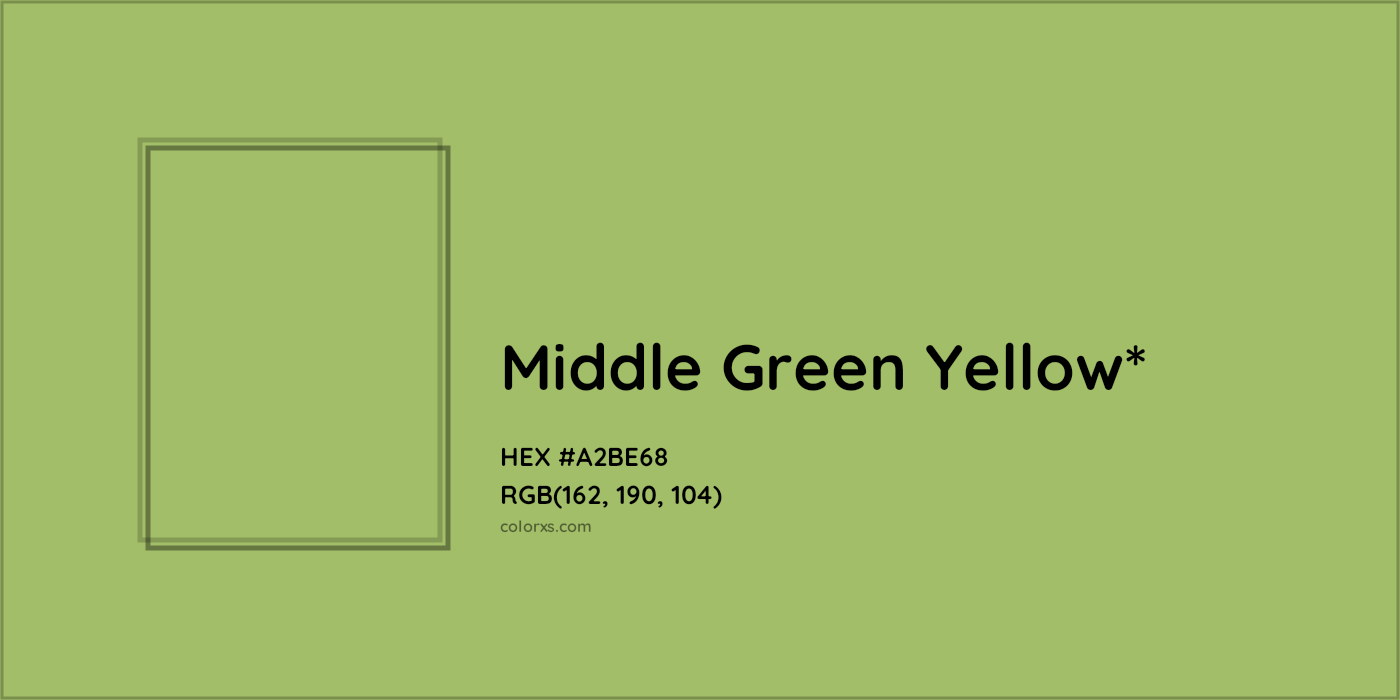 HEX #A2BE68 Color Name, Color Code, Palettes, Similar Paints, Images