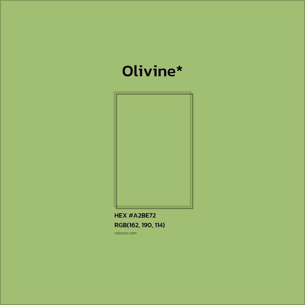 HEX #A2BE72 Color Name, Color Code, Palettes, Similar Paints, Images