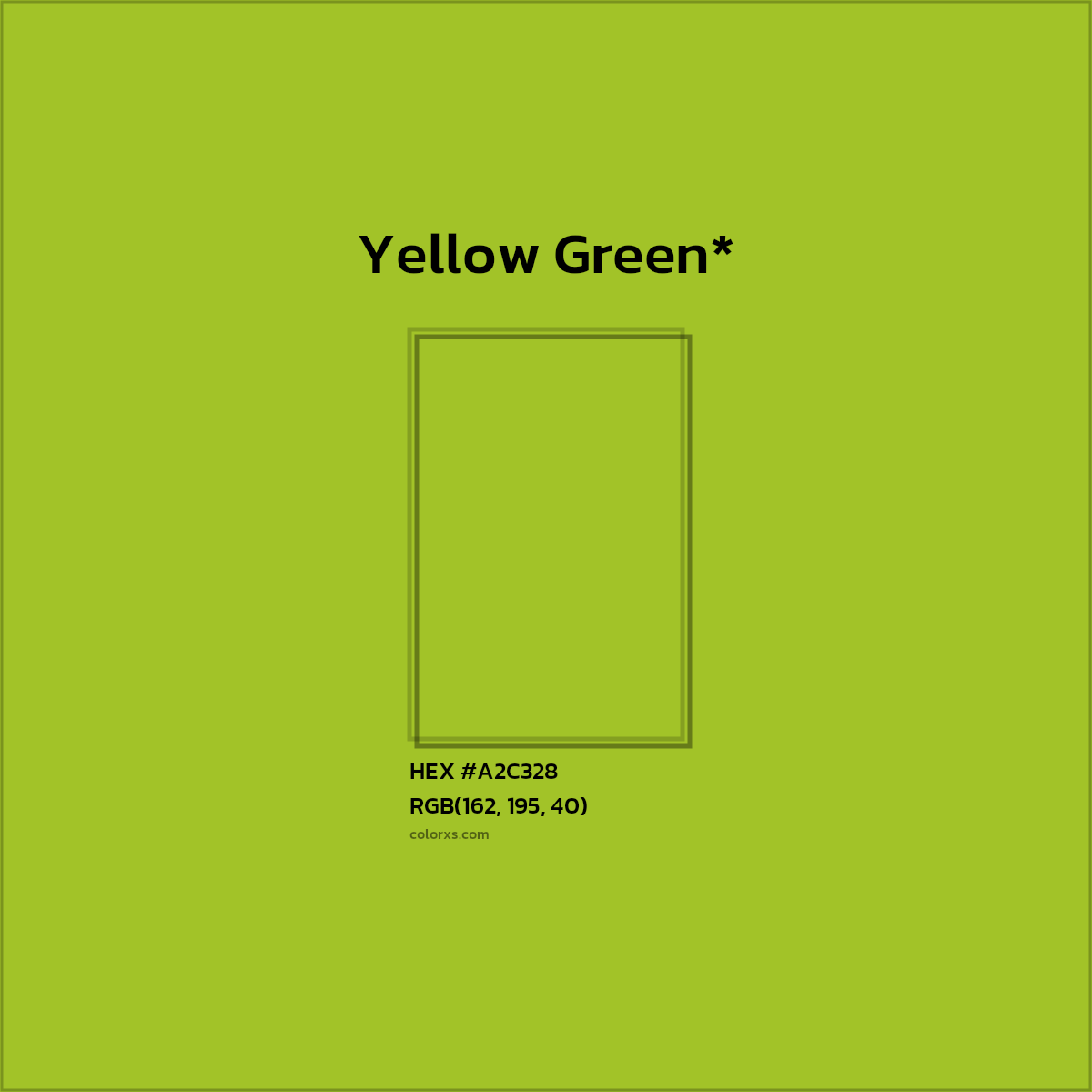 HEX #A2C328 Color Name, Color Code, Palettes, Similar Paints, Images