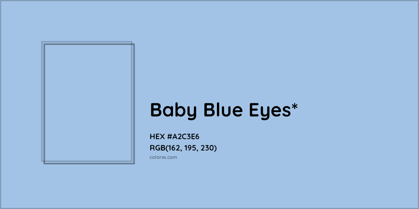 HEX #A2C3E6 Color Name, Color Code, Palettes, Similar Paints, Images