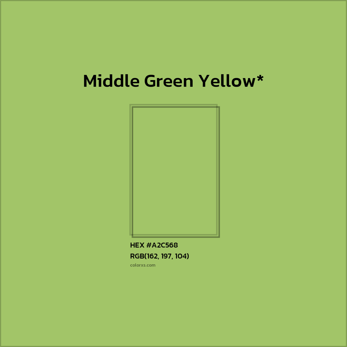 HEX #A2C568 Color Name, Color Code, Palettes, Similar Paints, Images