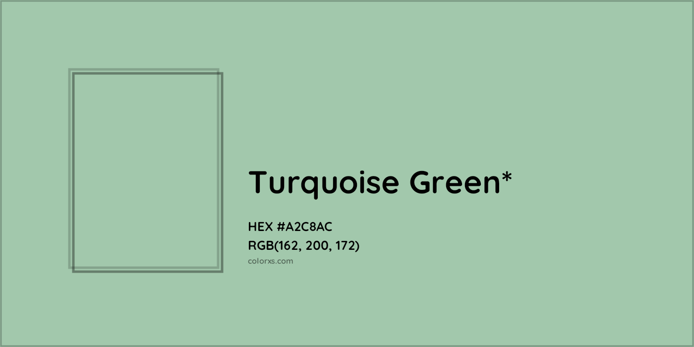 HEX #A2C8AC Color Name, Color Code, Palettes, Similar Paints, Images