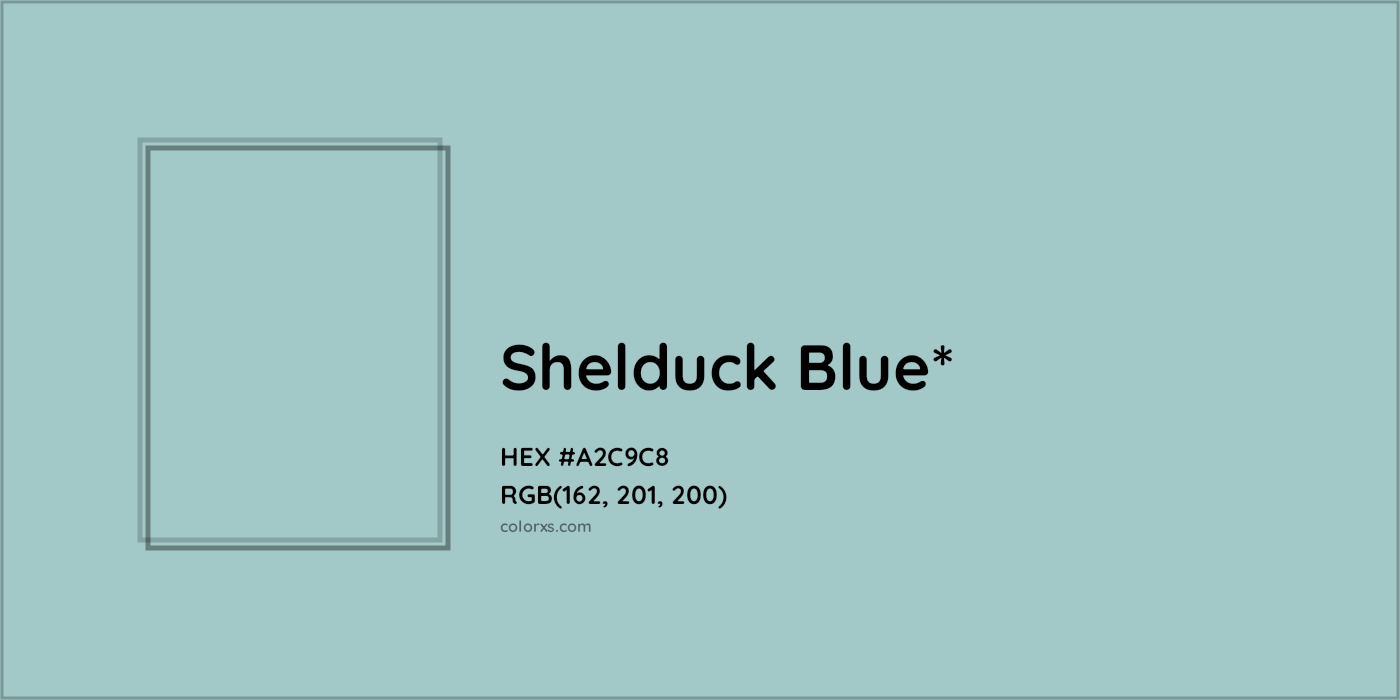 HEX #A2C9C8 Color Name, Color Code, Palettes, Similar Paints, Images