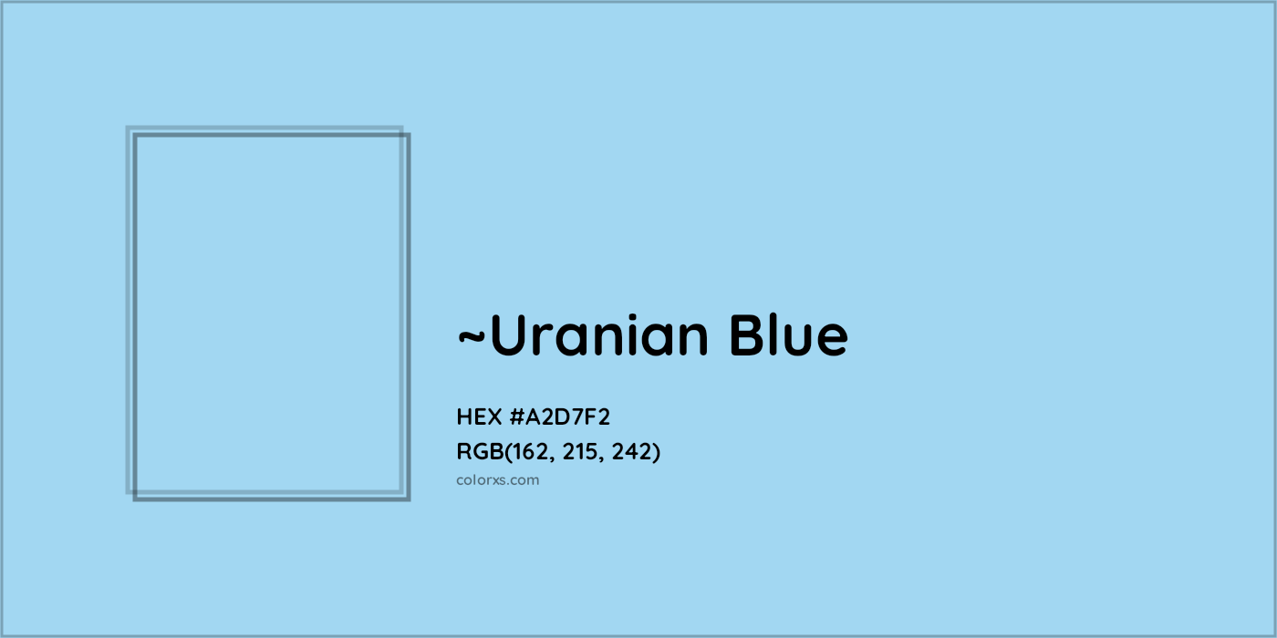HEX #A2D7F2 Color Name, Color Code, Palettes, Similar Paints, Images