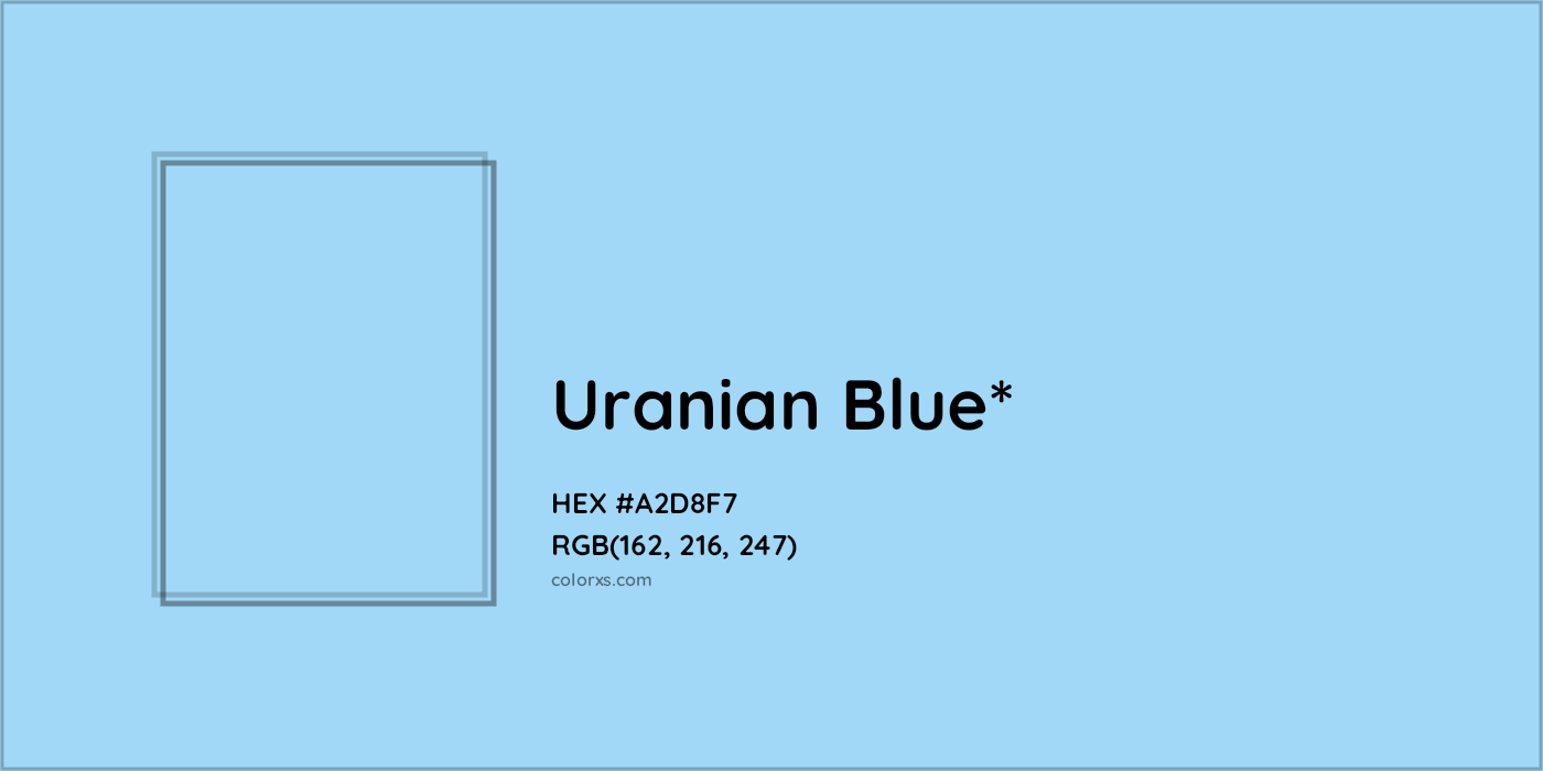 HEX #A2D8F7 Color Name, Color Code, Palettes, Similar Paints, Images