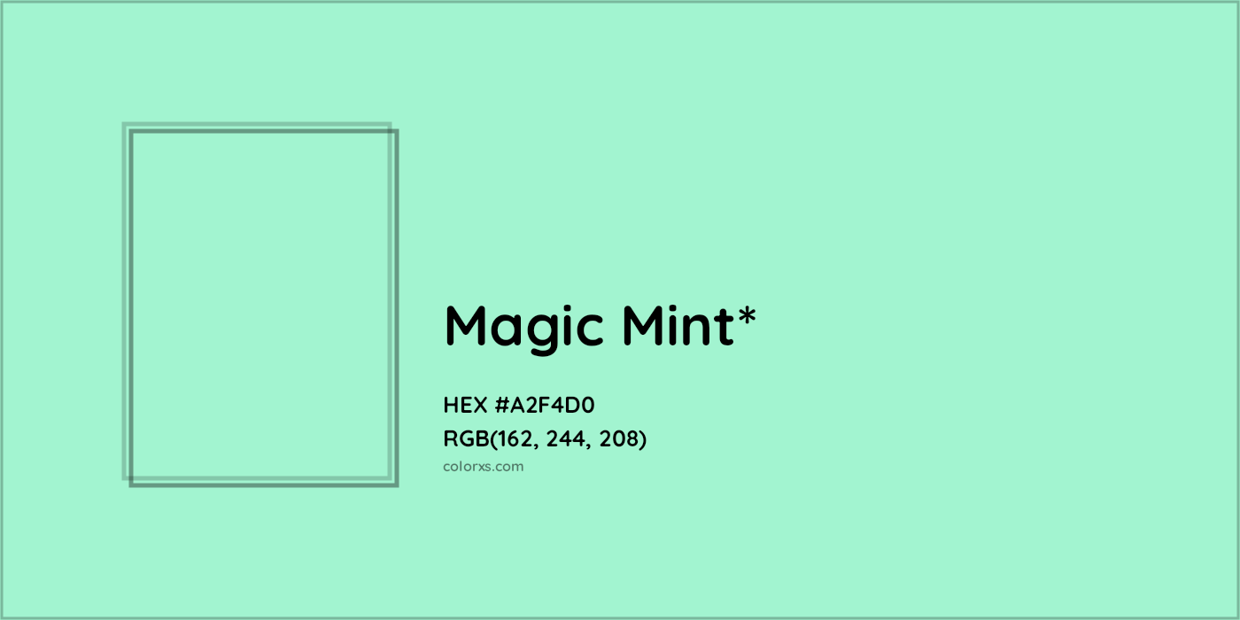 HEX #A2F4D0 Color Name, Color Code, Palettes, Similar Paints, Images