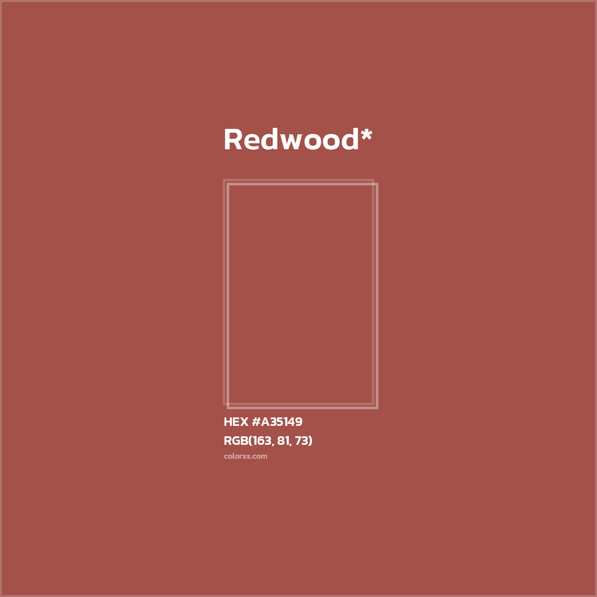 HEX #A35149 Color Name, Color Code, Palettes, Similar Paints, Images
