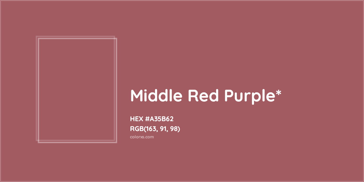 HEX #A35B62 Color Name, Color Code, Palettes, Similar Paints, Images