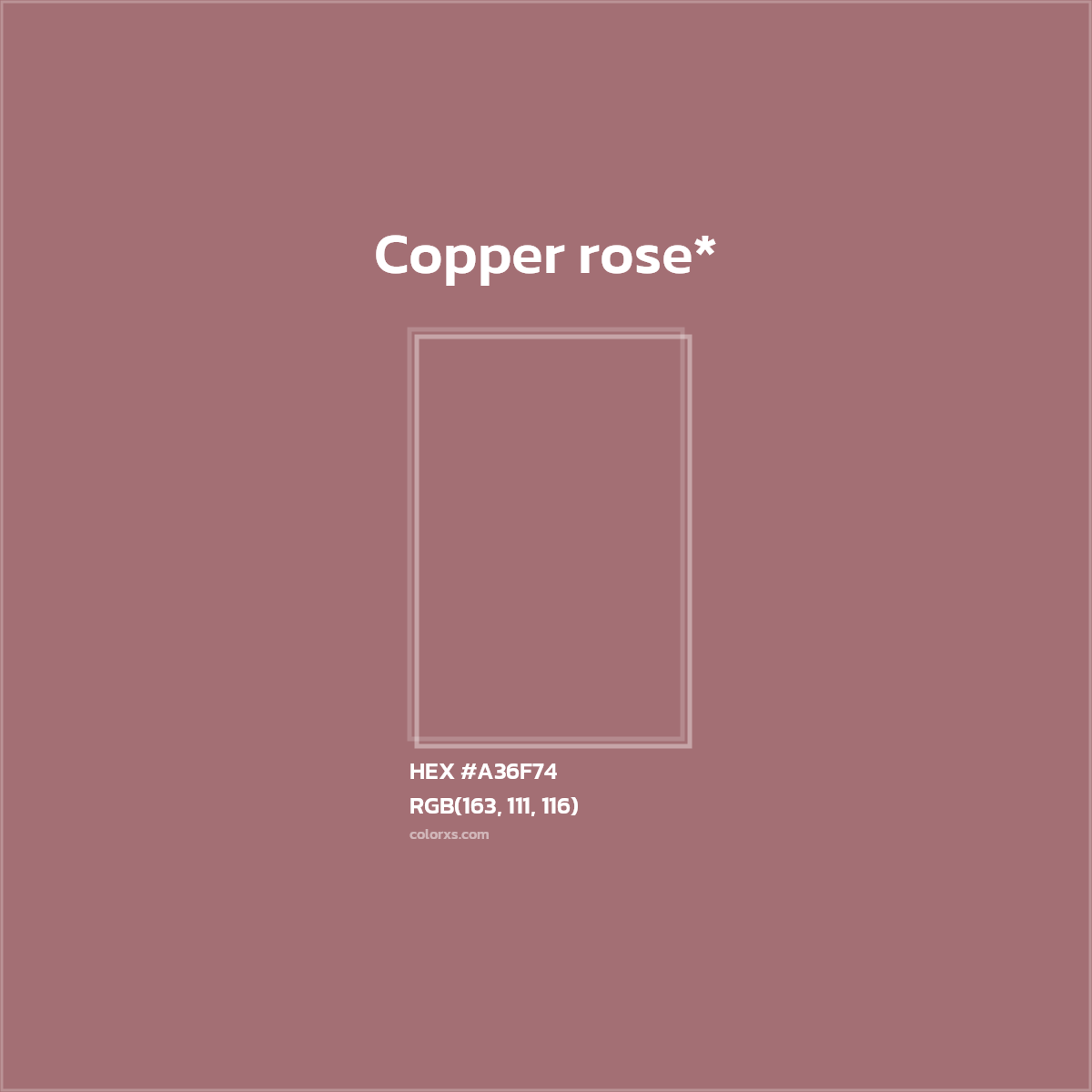HEX #A36F74 Color Name, Color Code, Palettes, Similar Paints, Images