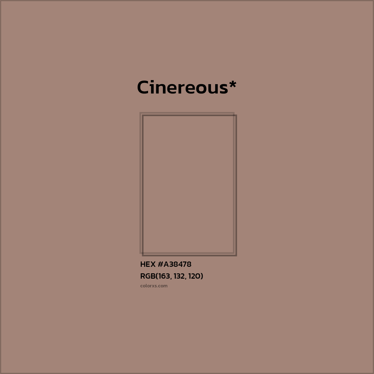 HEX #A38478 Color Name, Color Code, Palettes, Similar Paints, Images