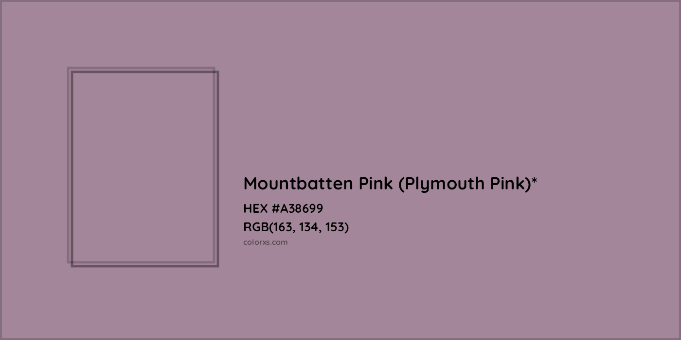 HEX #A38699 Color Name, Color Code, Palettes, Similar Paints, Images