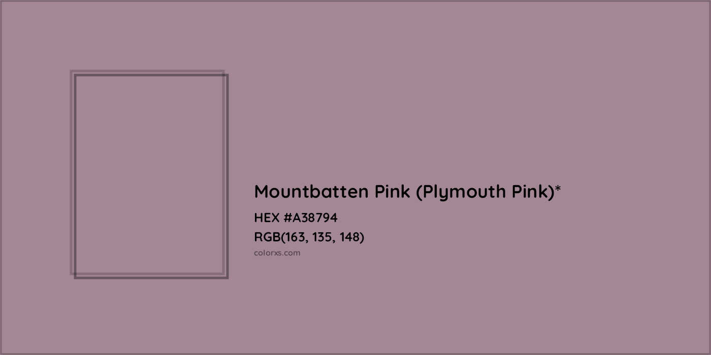HEX #A38794 Color Name, Color Code, Palettes, Similar Paints, Images