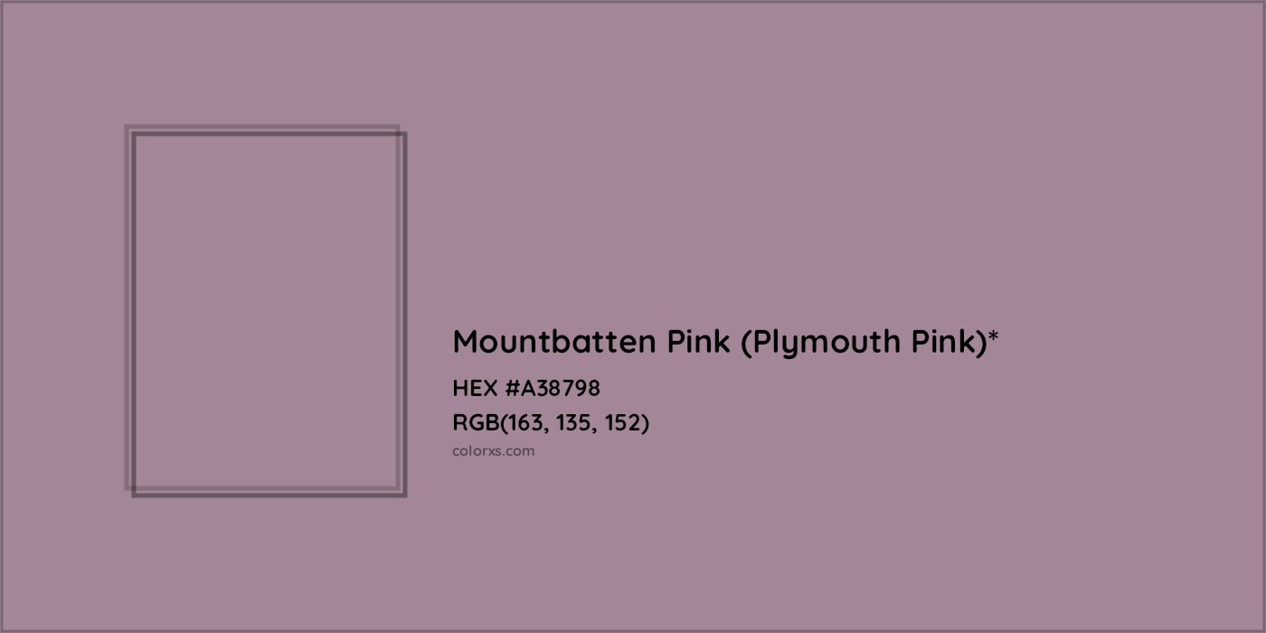 HEX #A38798 Color Name, Color Code, Palettes, Similar Paints, Images
