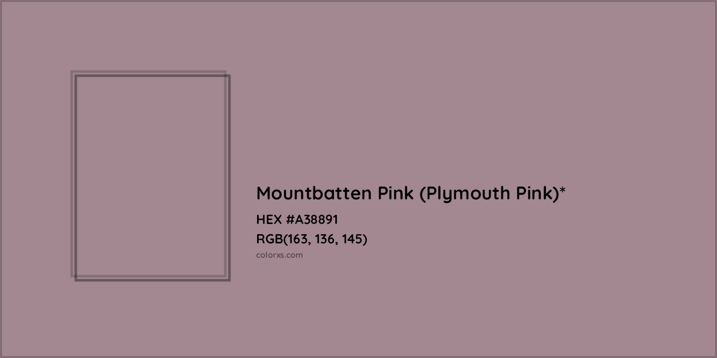 HEX #A38891 Color Name, Color Code, Palettes, Similar Paints, Images