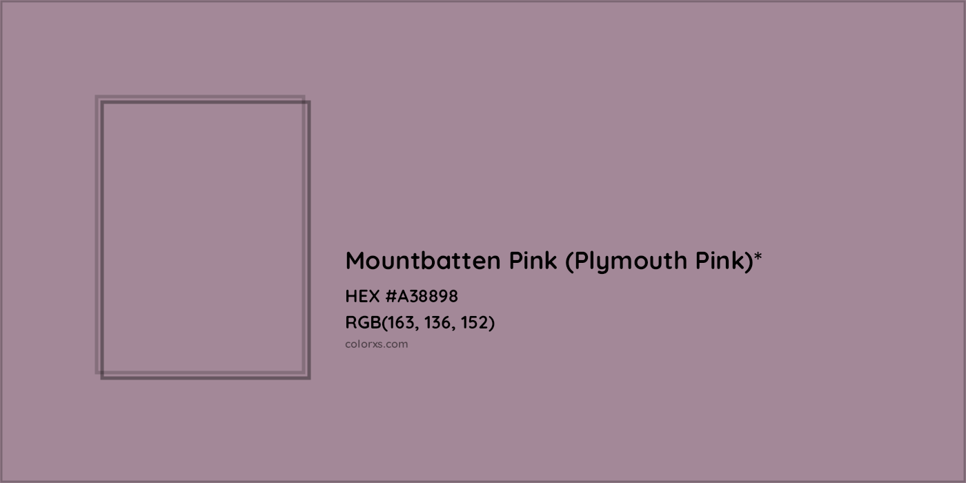 HEX #A38898 Color Name, Color Code, Palettes, Similar Paints, Images