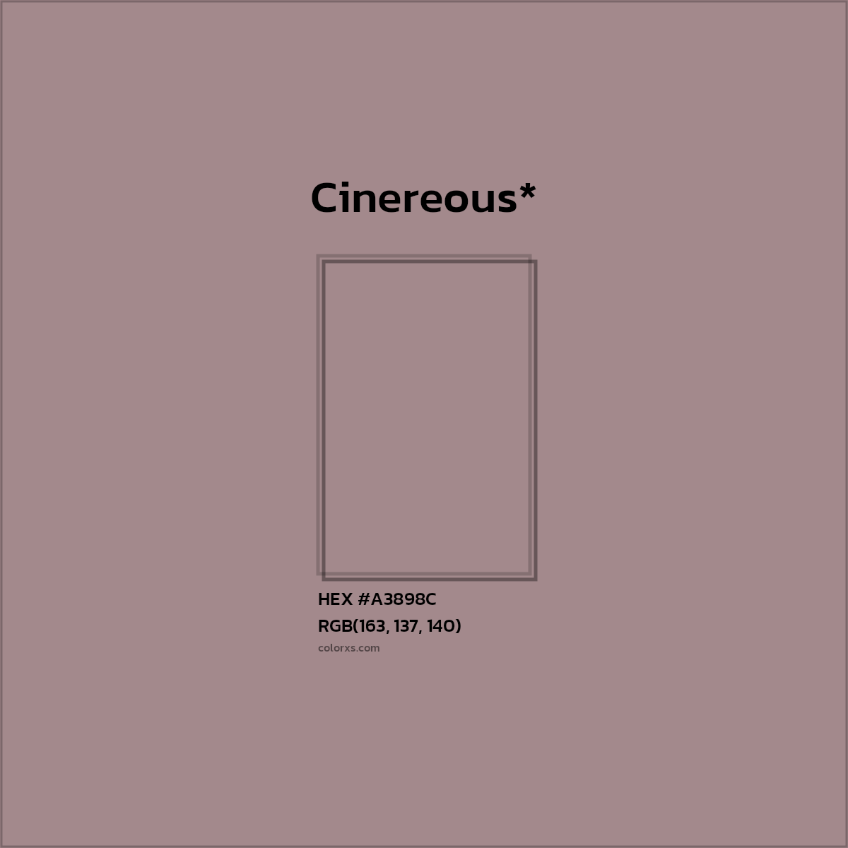 HEX #A3898C Color Name, Color Code, Palettes, Similar Paints, Images
