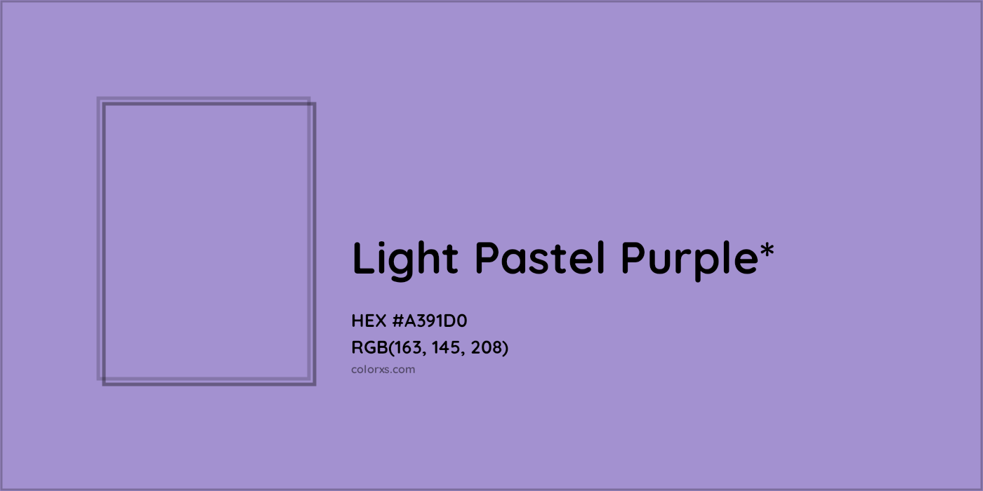 HEX #A391D0 Color Name, Color Code, Palettes, Similar Paints, Images