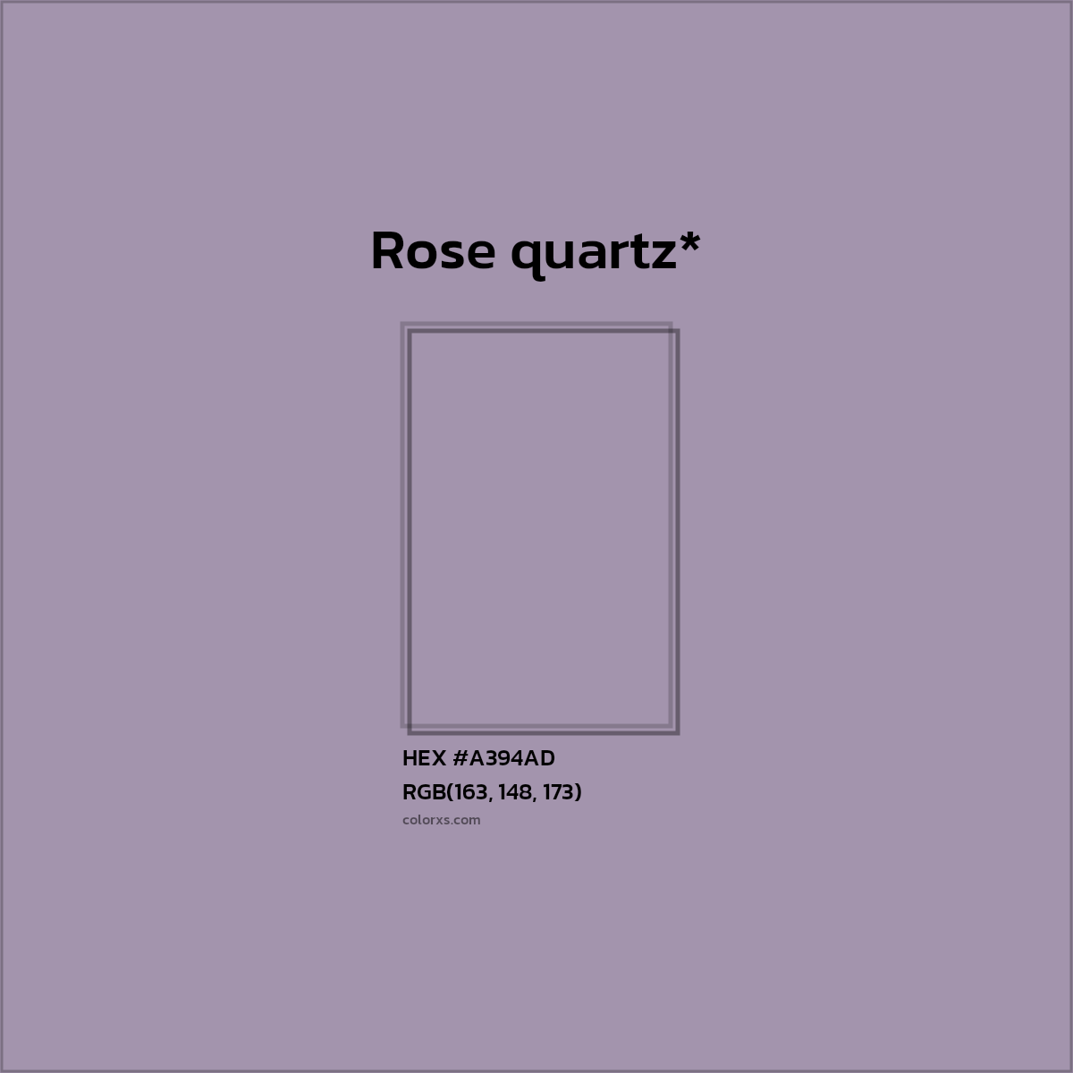 HEX #A394AD Color Name, Color Code, Palettes, Similar Paints, Images