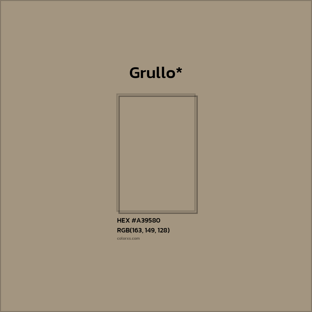 HEX #A39580 Color Name, Color Code, Palettes, Similar Paints, Images
