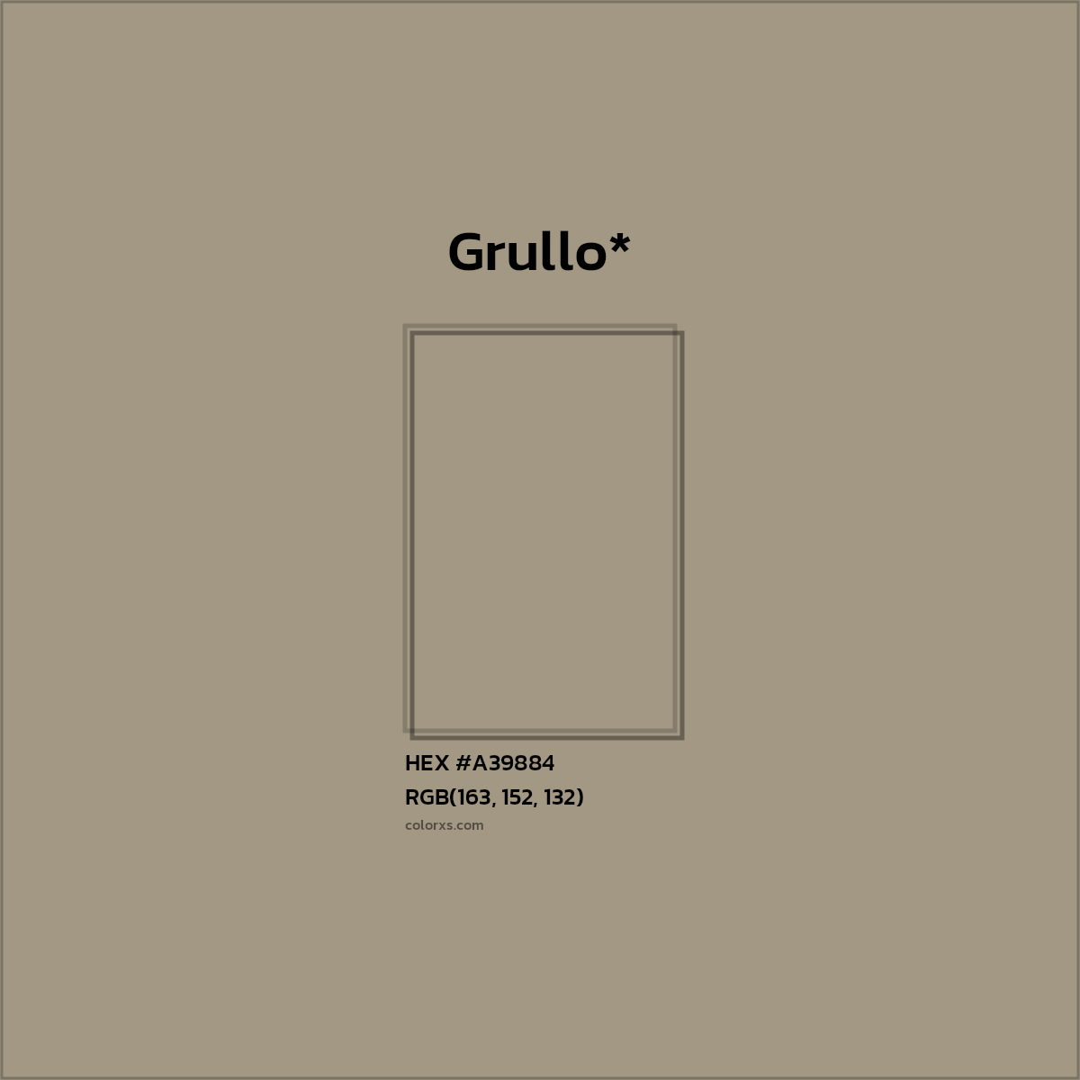 HEX #A39884 Color Name, Color Code, Palettes, Similar Paints, Images