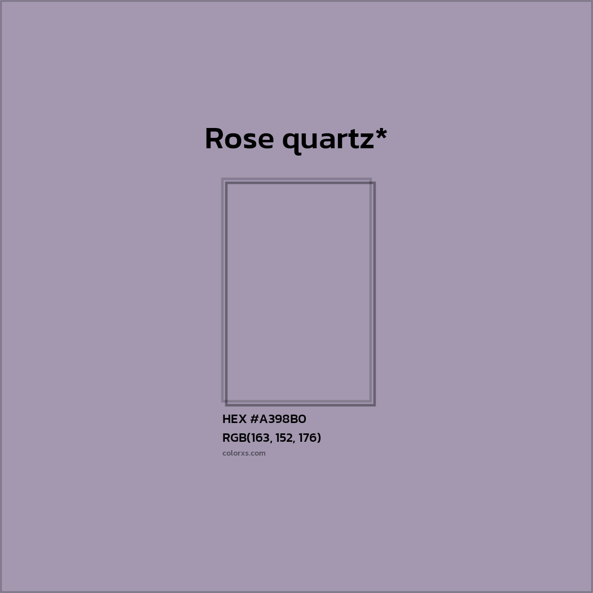 HEX #A398B0 Color Name, Color Code, Palettes, Similar Paints, Images