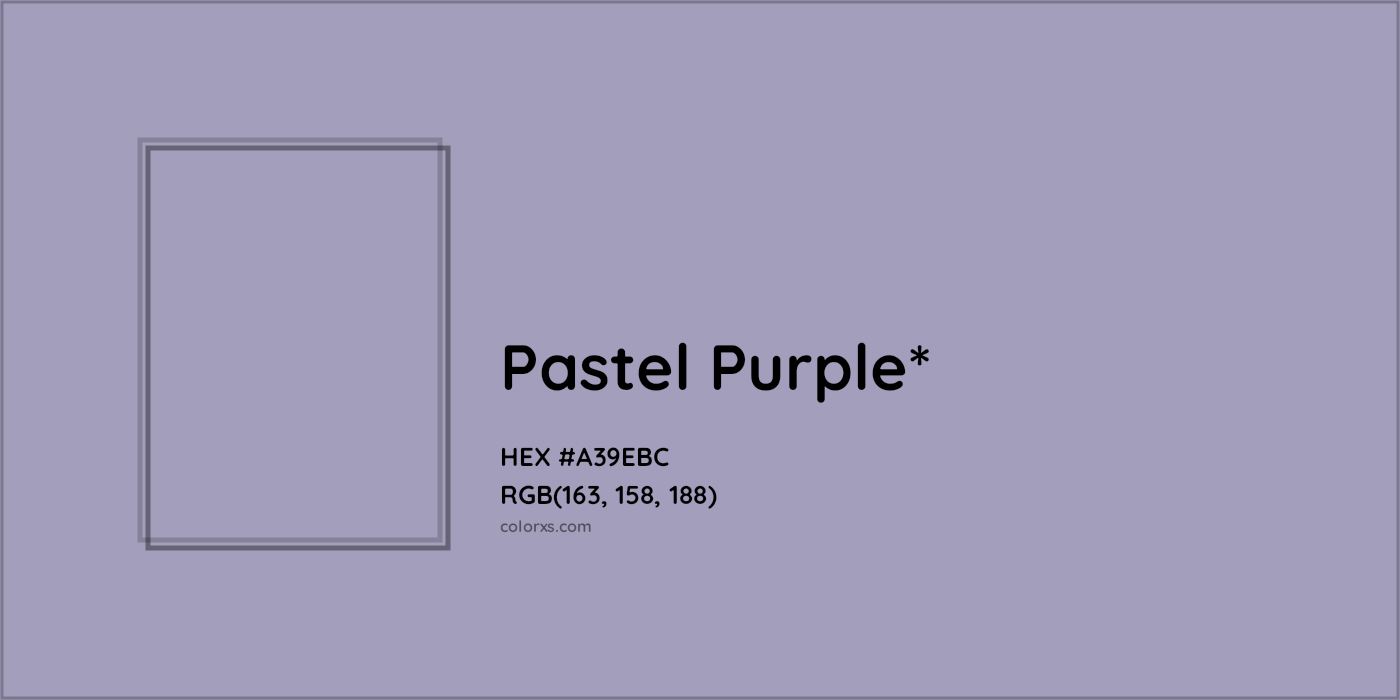 HEX #A39EBC Color Name, Color Code, Palettes, Similar Paints, Images
