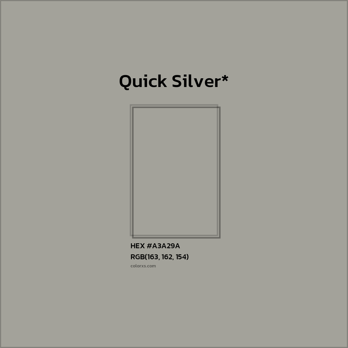 HEX #A3A29A Color Name, Color Code, Palettes, Similar Paints, Images