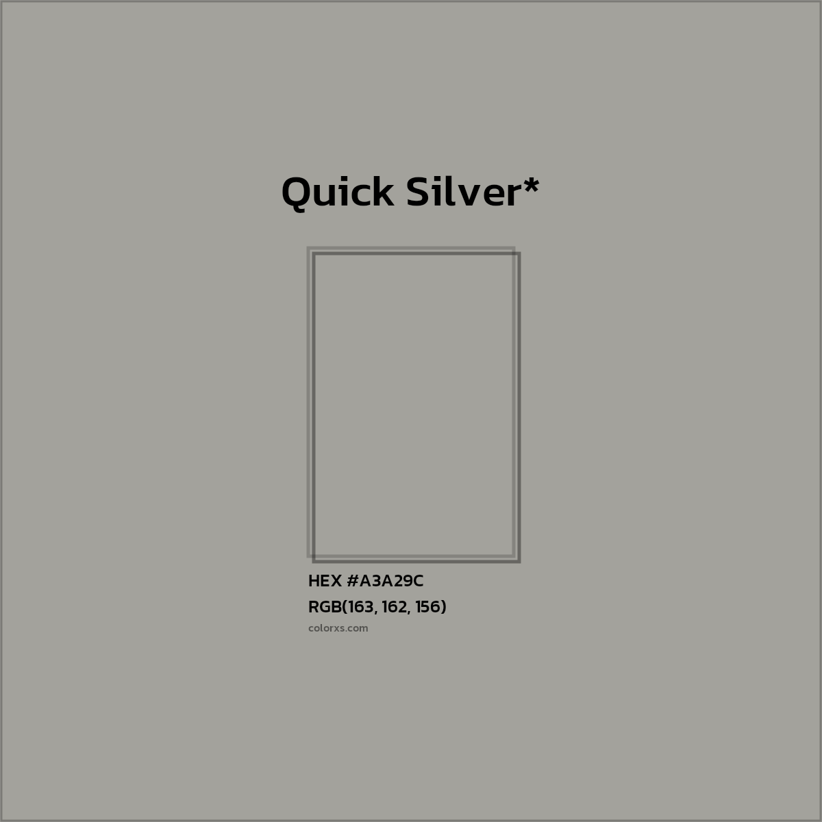 HEX #A3A29C Color Name, Color Code, Palettes, Similar Paints, Images
