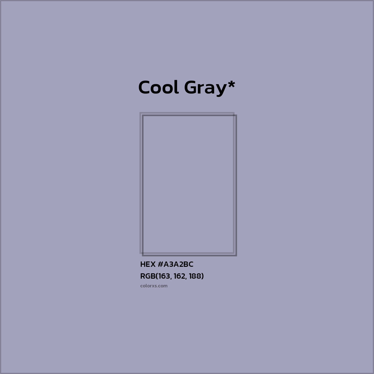 HEX #A3A2BC Color Name, Color Code, Palettes, Similar Paints, Images