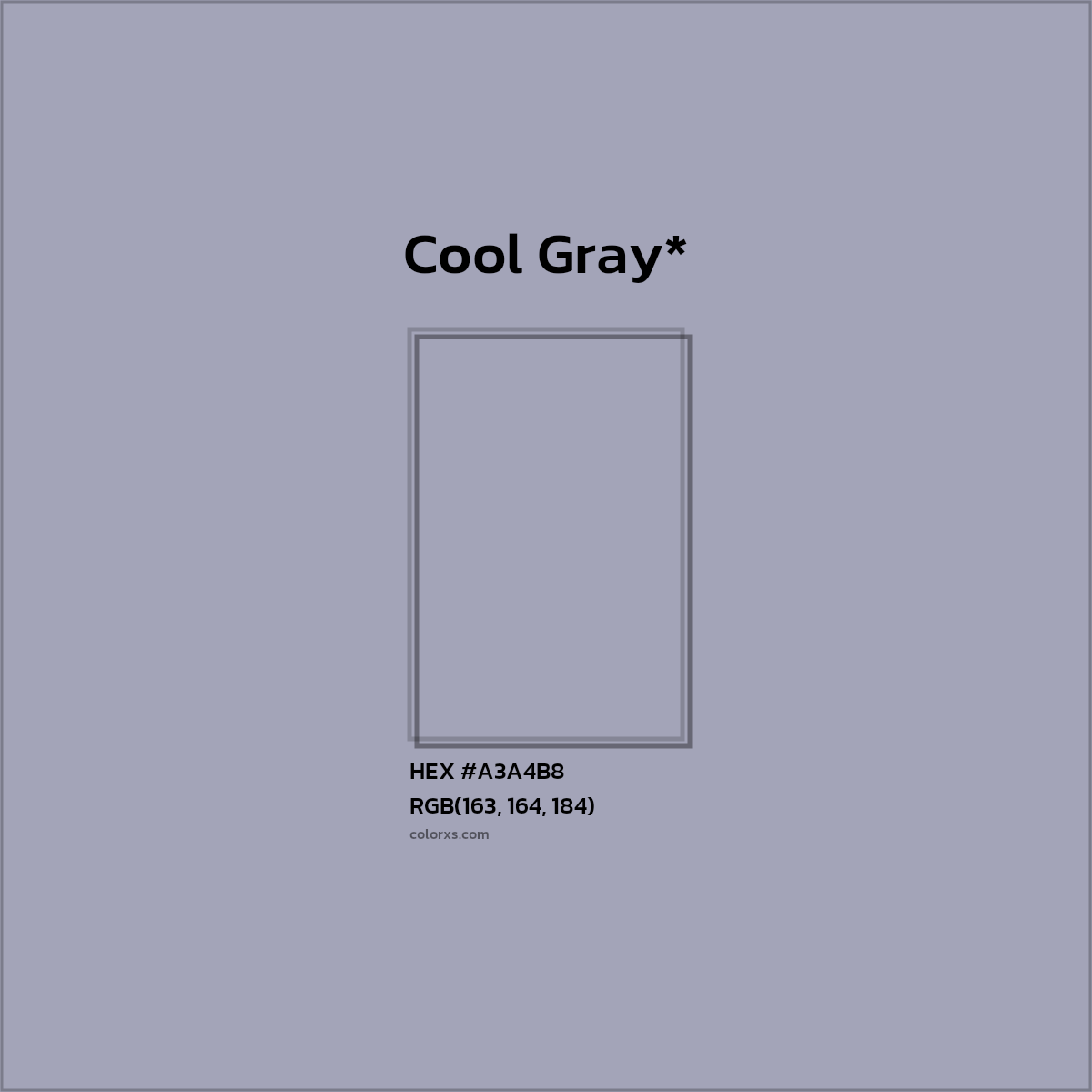 HEX #A3A4B8 Color Name, Color Code, Palettes, Similar Paints, Images