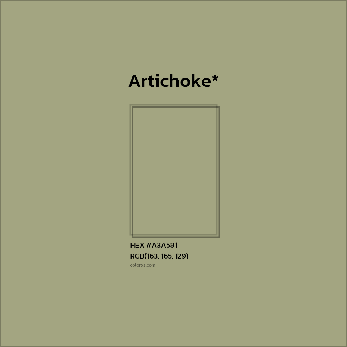 HEX #A3A581 Color Name, Color Code, Palettes, Similar Paints, Images
