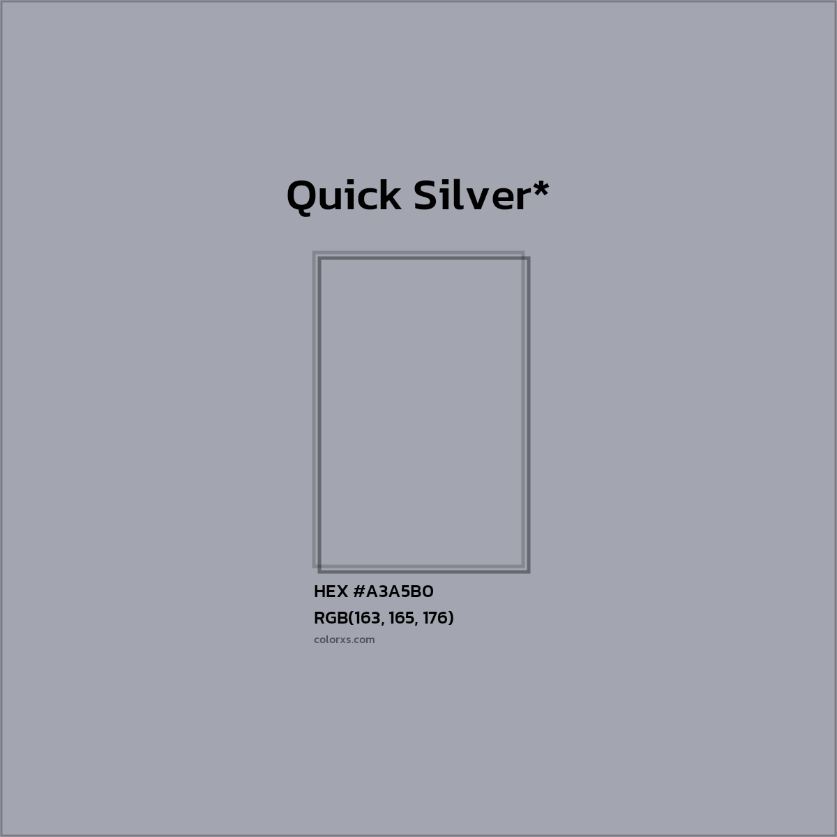 HEX #A3A5B0 Color Name, Color Code, Palettes, Similar Paints, Images