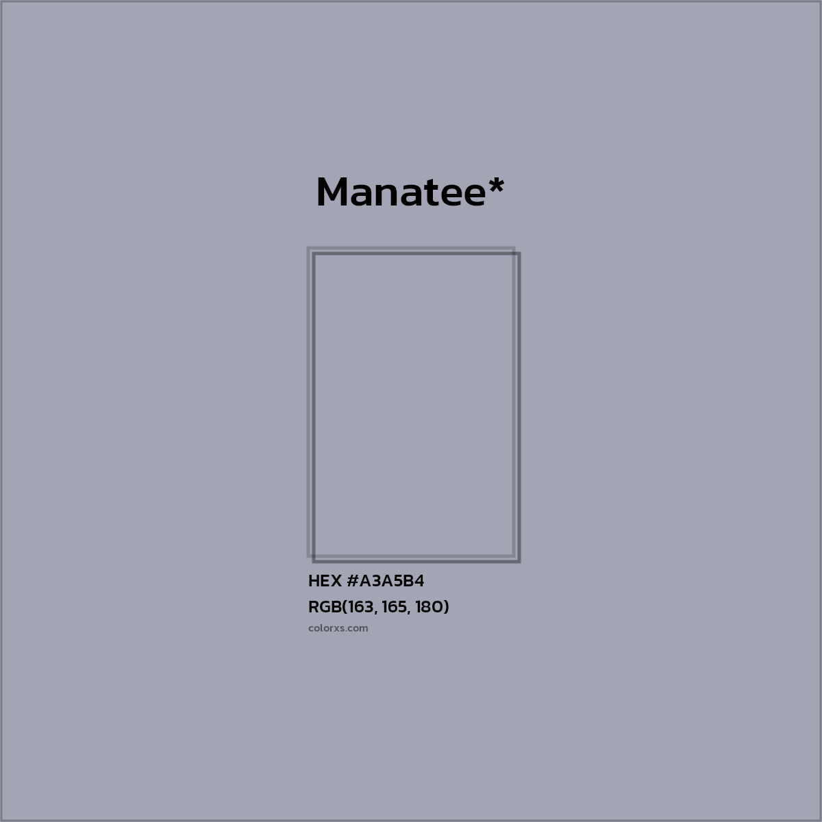 HEX #A3A5B4 Color Name, Color Code, Palettes, Similar Paints, Images