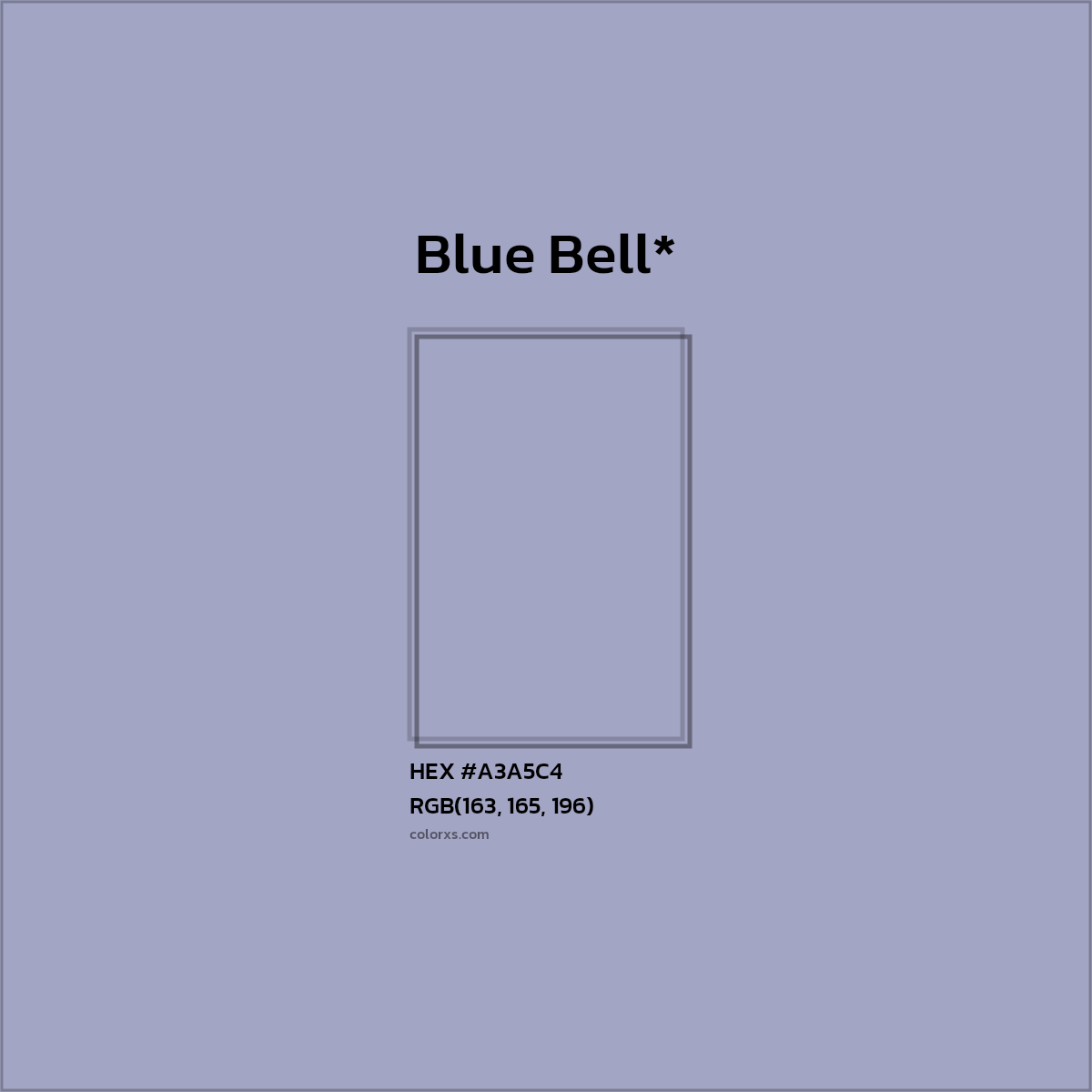 HEX #A3A5C4 Color Name, Color Code, Palettes, Similar Paints, Images