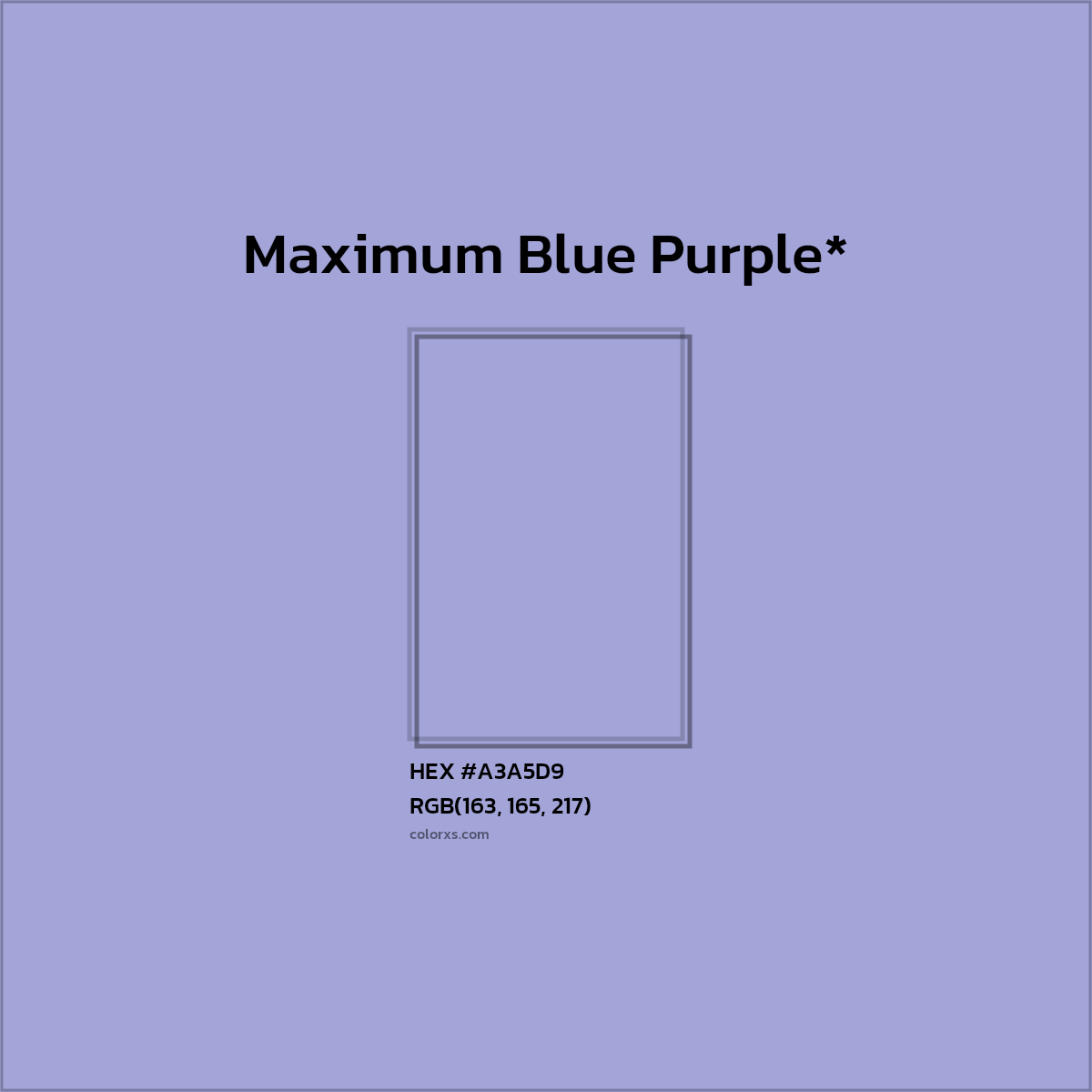 HEX #A3A5D9 Color Name, Color Code, Palettes, Similar Paints, Images