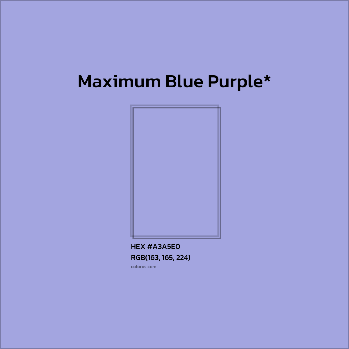 HEX #A3A5E0 Color Name, Color Code, Palettes, Similar Paints, Images