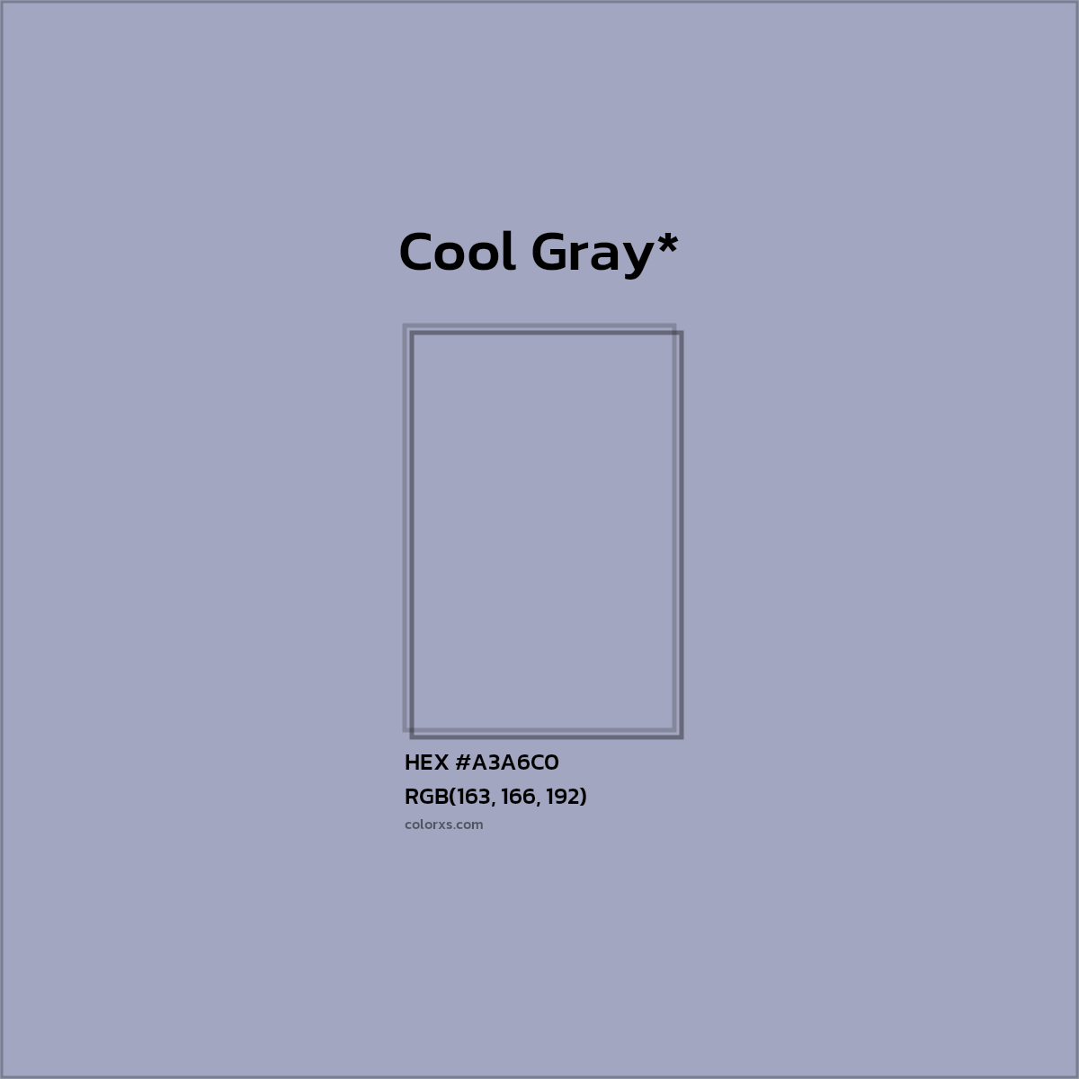HEX #A3A6C0 Color Name, Color Code, Palettes, Similar Paints, Images
