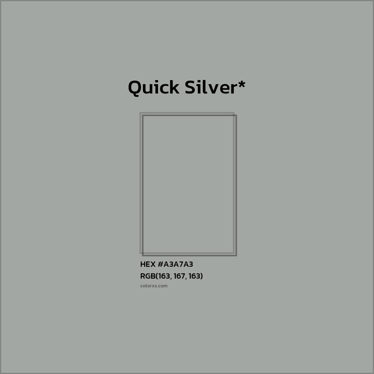 HEX #A3A7A3 Color Name, Color Code, Palettes, Similar Paints, Images