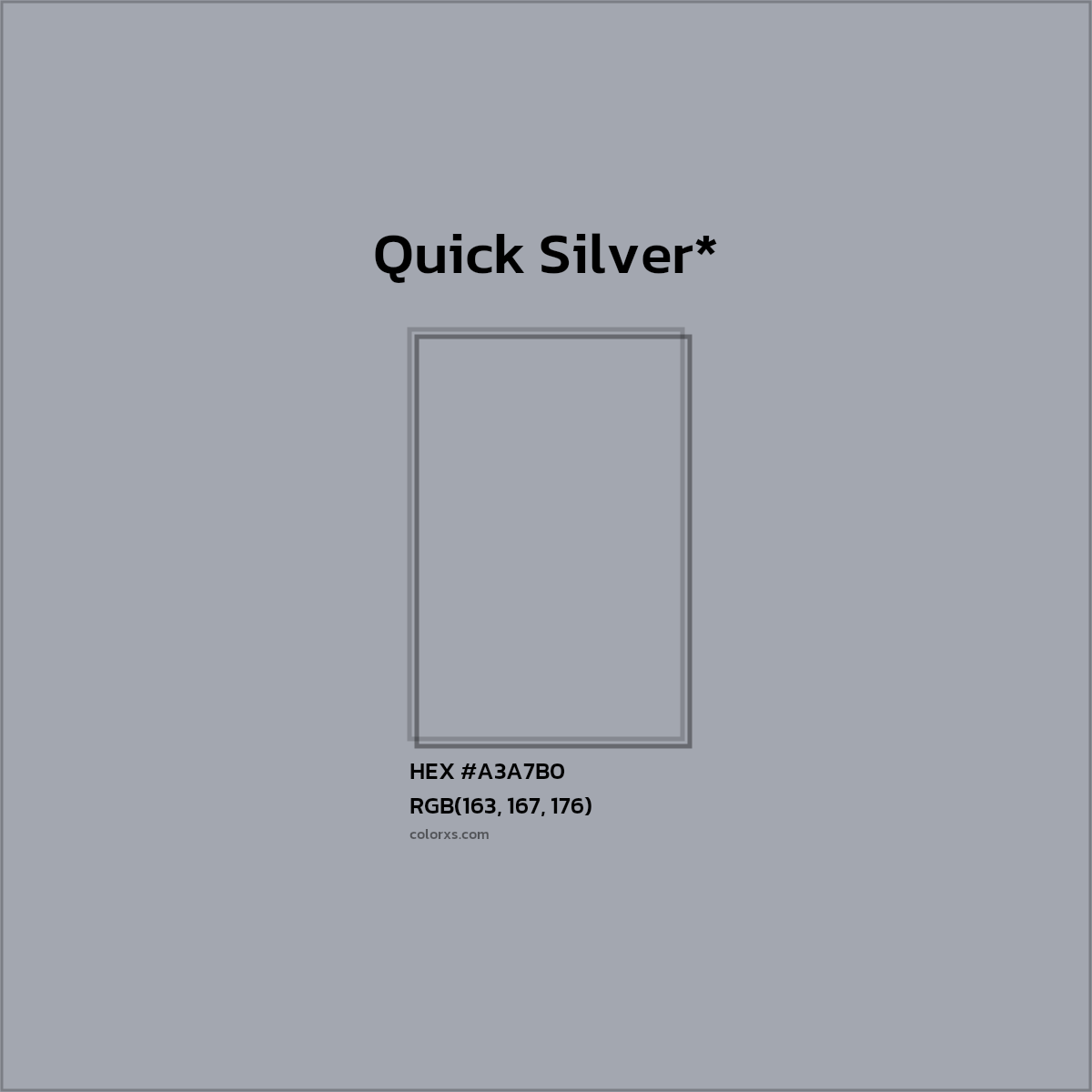 HEX #A3A7B0 Color Name, Color Code, Palettes, Similar Paints, Images