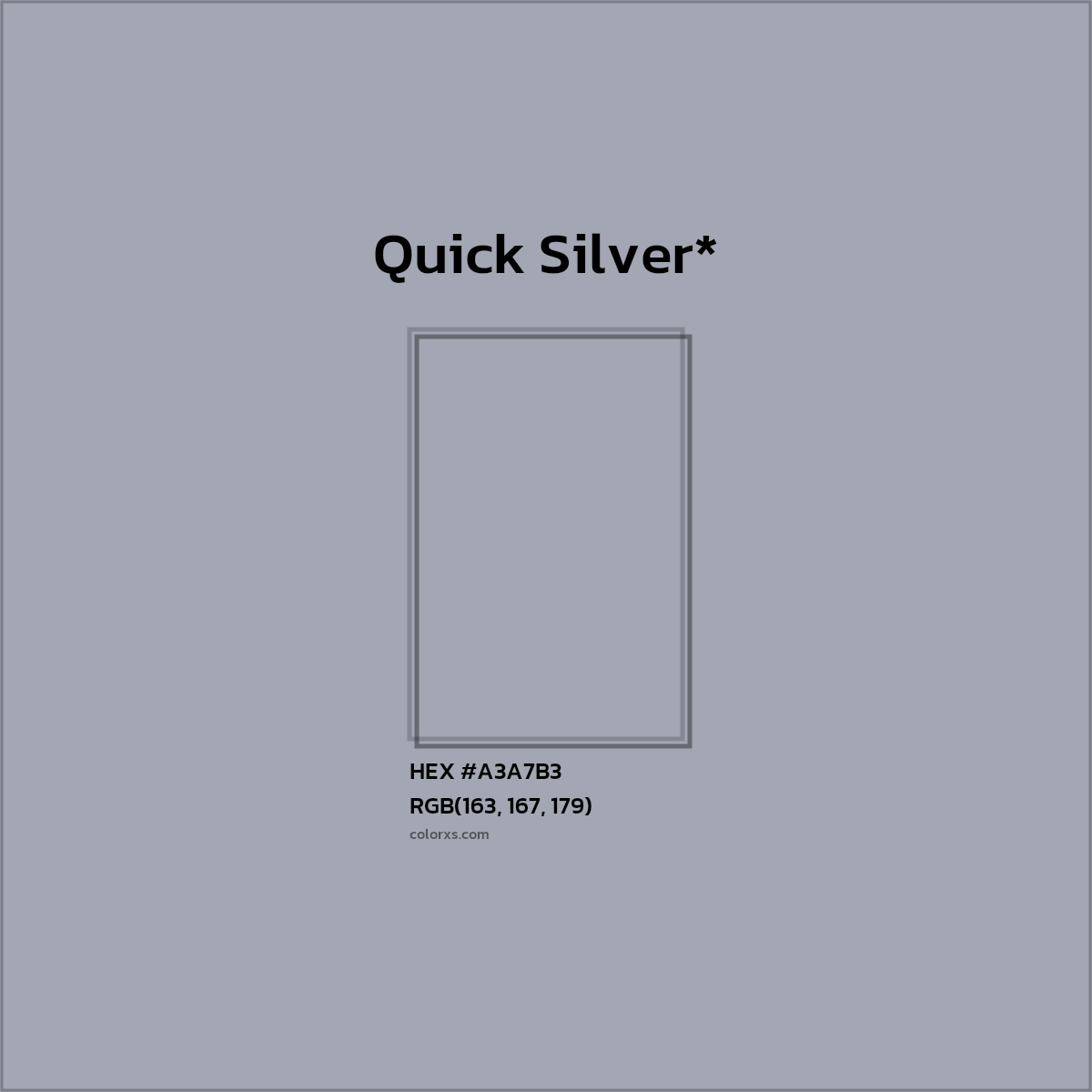 HEX #A3A7B3 Color Name, Color Code, Palettes, Similar Paints, Images