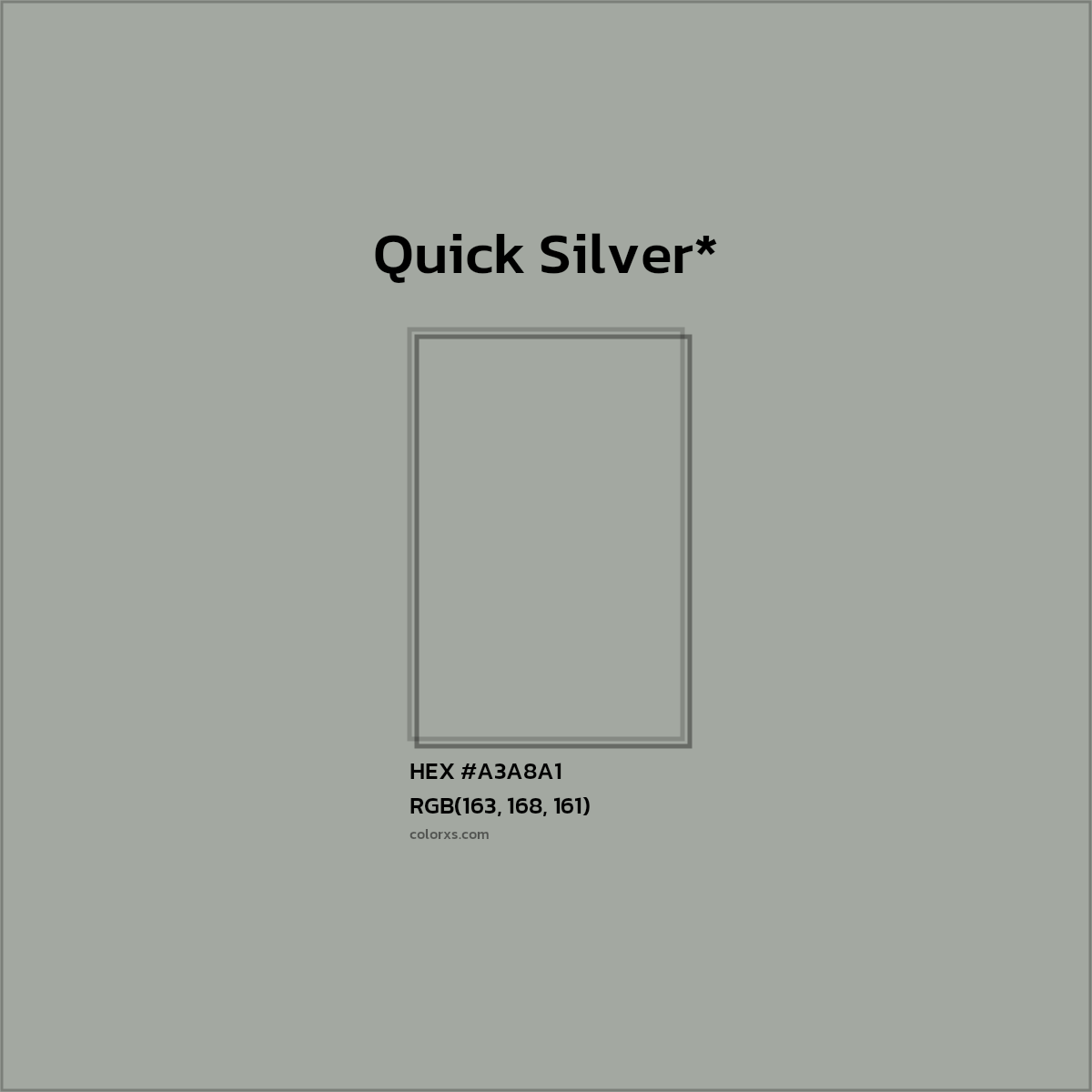 HEX #A3A8A1 Color Name, Color Code, Palettes, Similar Paints, Images