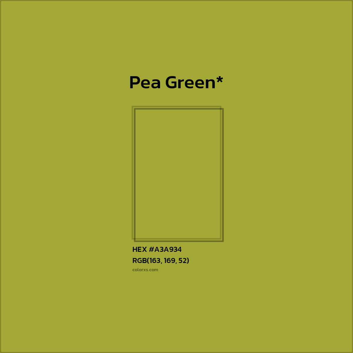 HEX #A3A934 Color Name, Color Code, Palettes, Similar Paints, Images