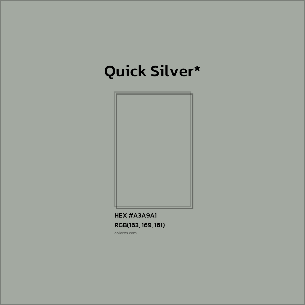 HEX #A3A9A1 Color Name, Color Code, Palettes, Similar Paints, Images