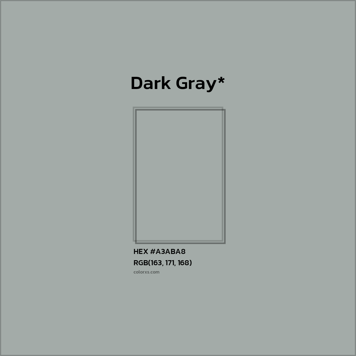 HEX #A3ABA8 Color Name, Color Code, Palettes, Similar Paints, Images