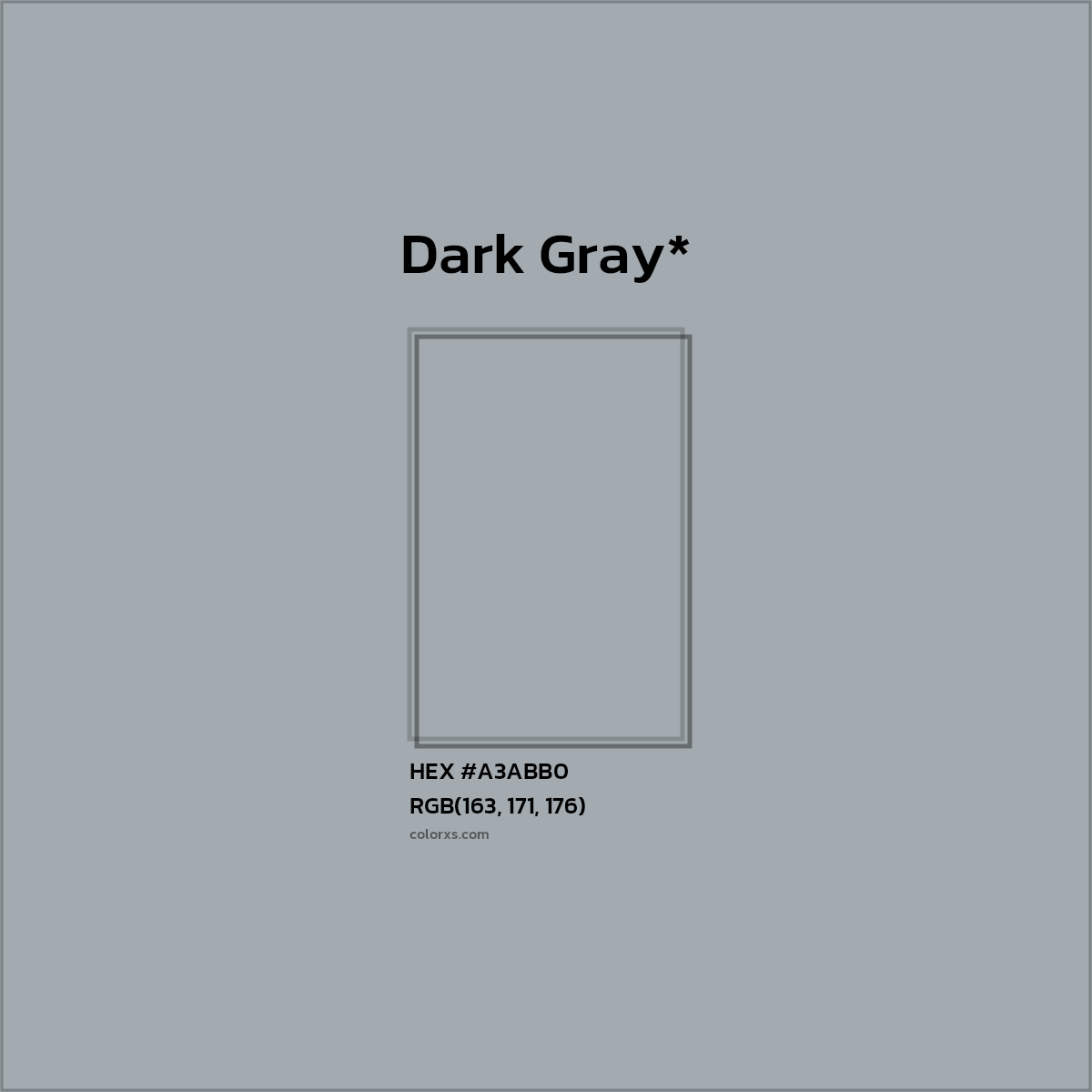 HEX #A3ABB0 Color Name, Color Code, Palettes, Similar Paints, Images
