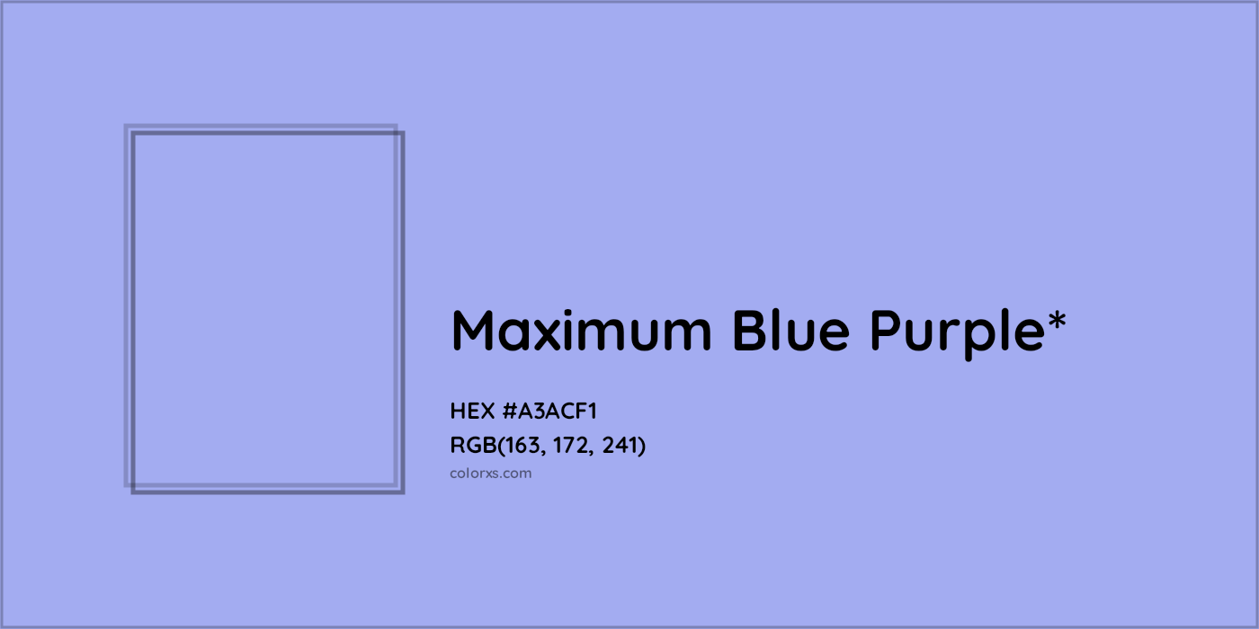 HEX #A3ACF1 Color Name, Color Code, Palettes, Similar Paints, Images