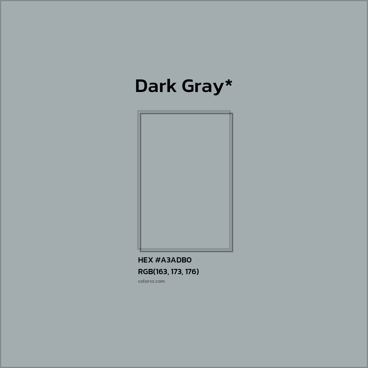 HEX #A3ADB0 Color Name, Color Code, Palettes, Similar Paints, Images