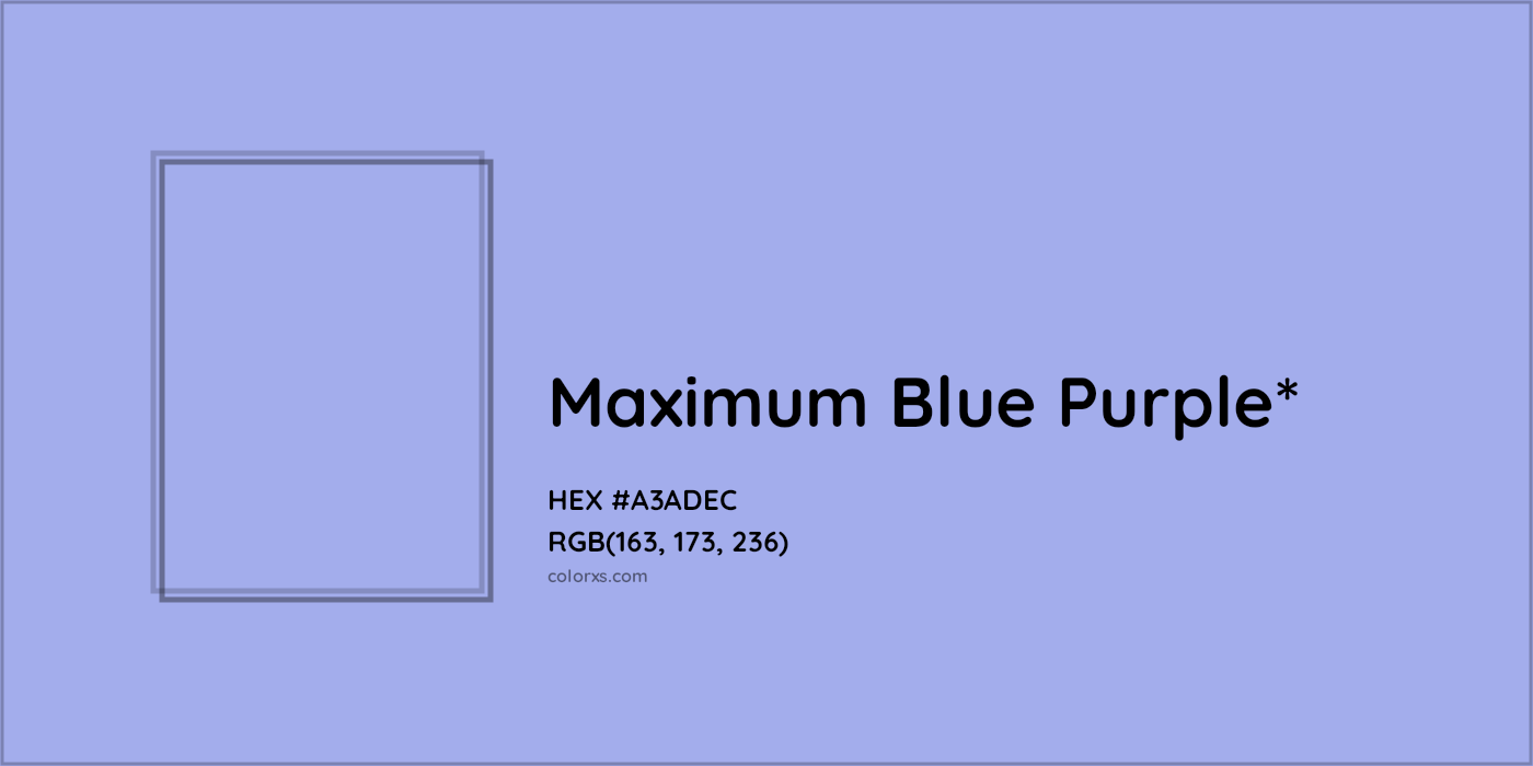HEX #A3ADEC Color Name, Color Code, Palettes, Similar Paints, Images